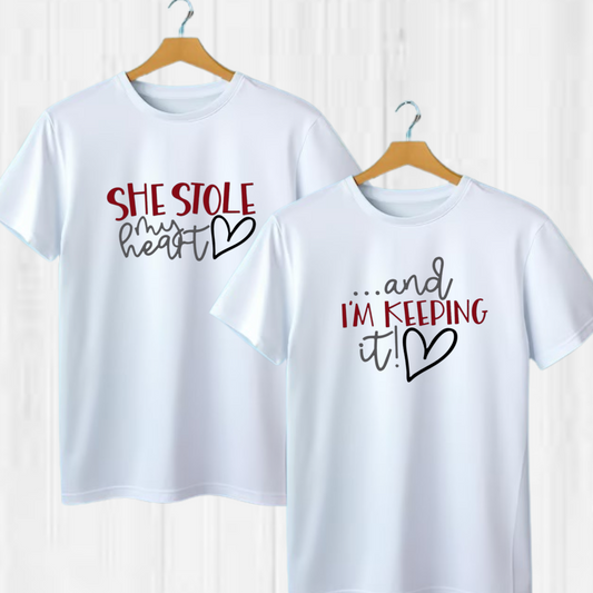 Stole my Heart Couples Tshirt