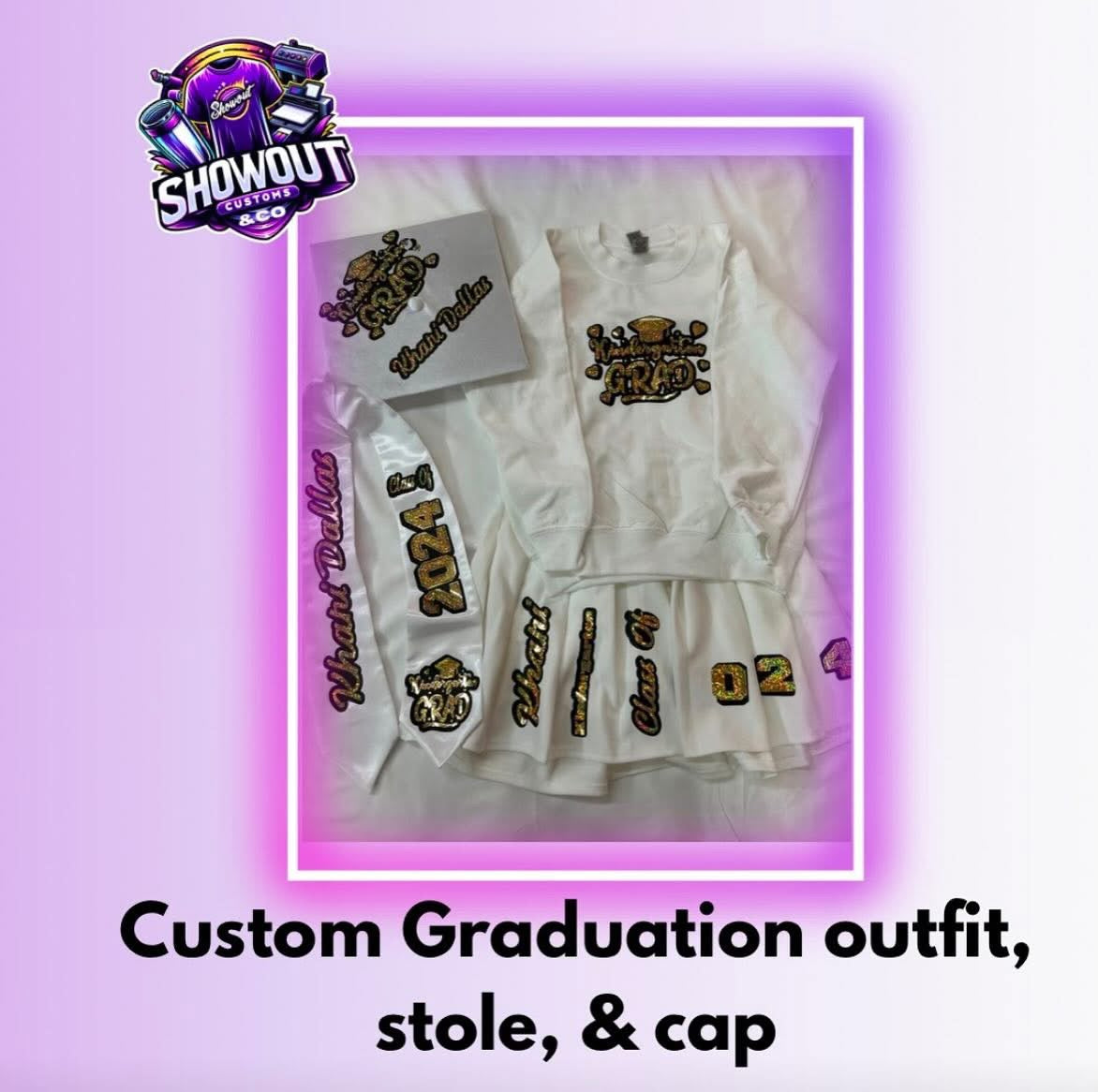 Kids Graduation Skirt Set