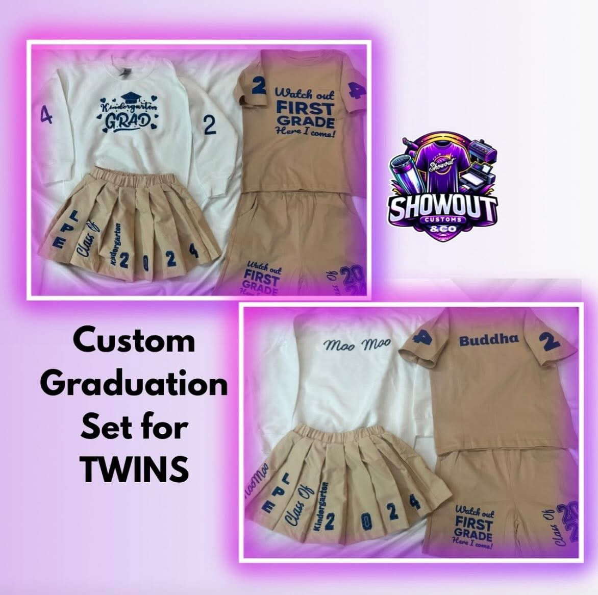 Kids Graduation Skirt Set