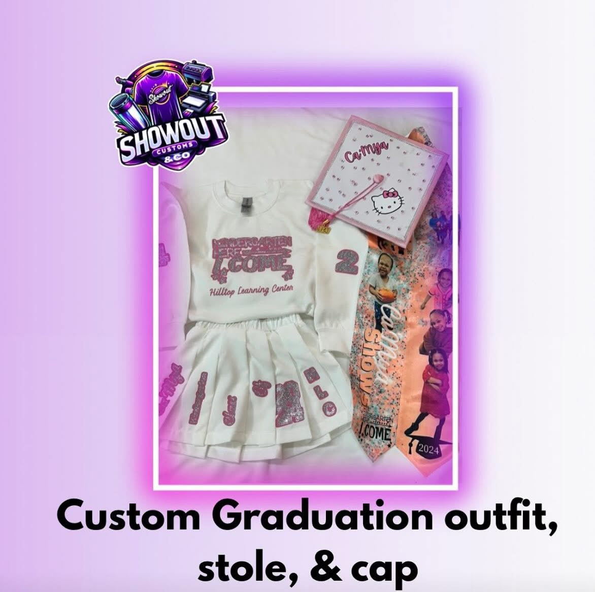 Kids Graduation Skirt Set