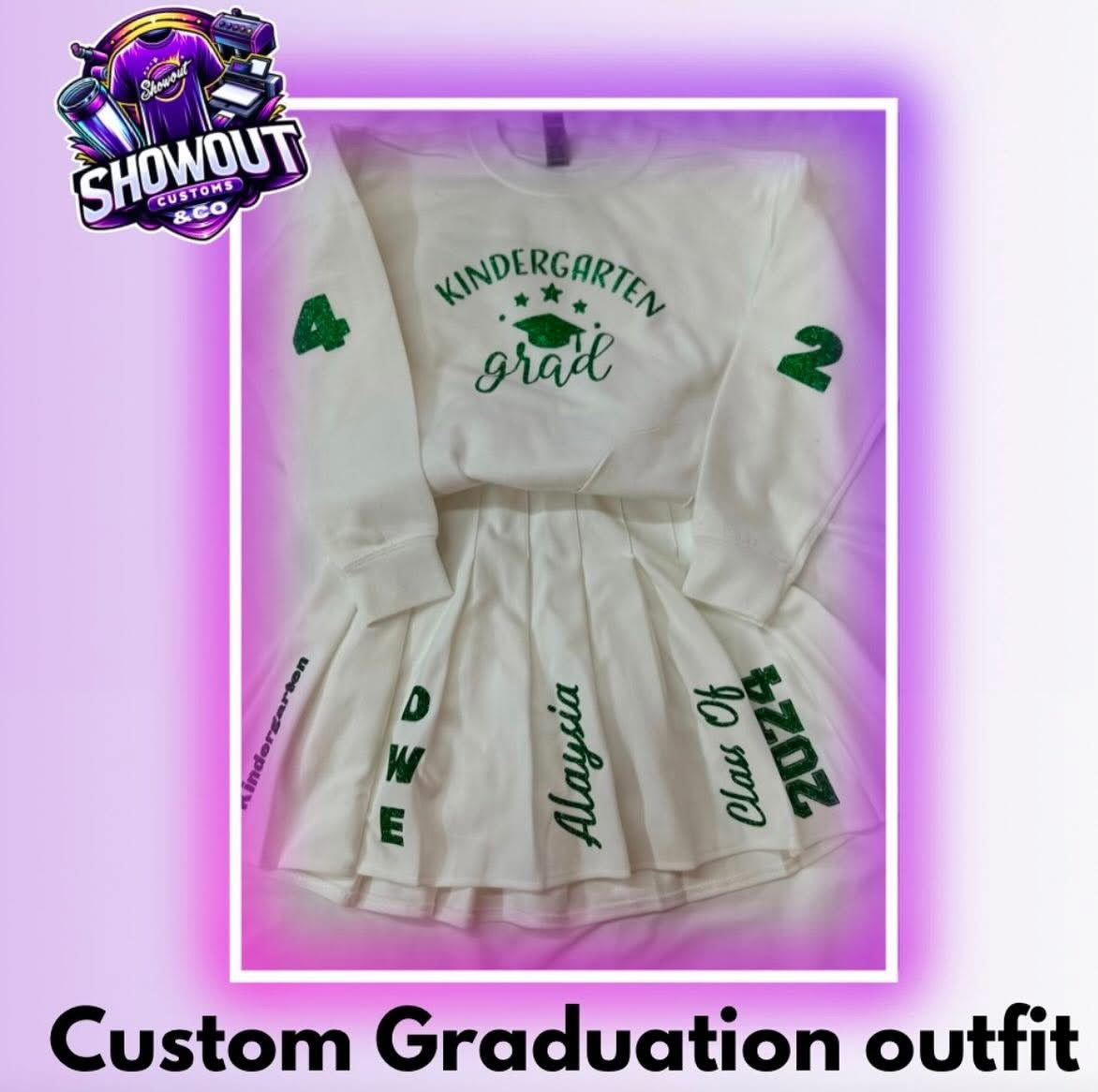 Kids Graduation Skirt Set