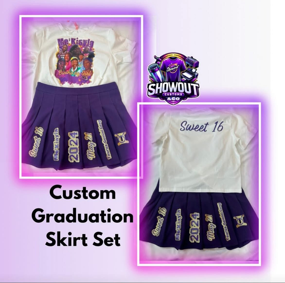 Adult size graduation skirt set