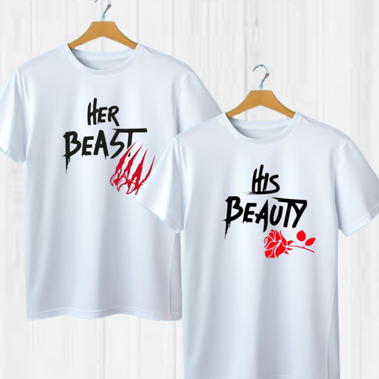 Beauty/Beast Couples Tshirts