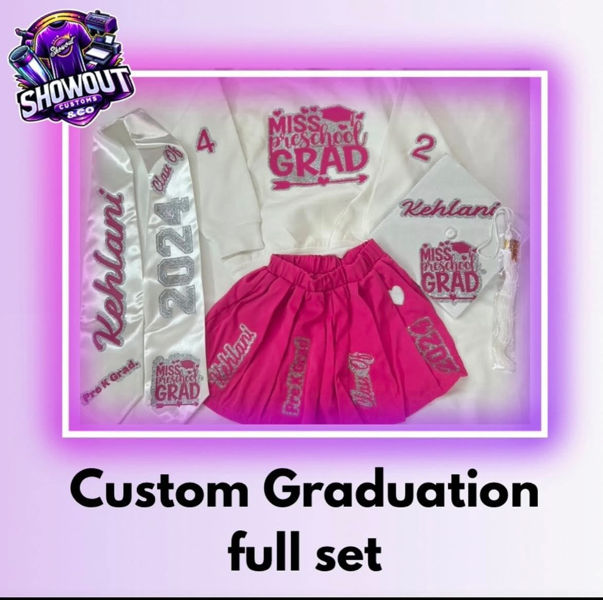 Kids Graduation Skirt Set