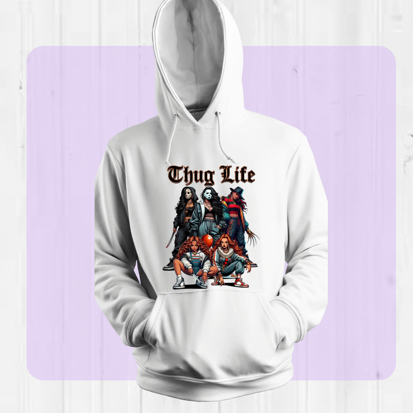 Women Thug Life HORROR HOODIE/TSHIRT